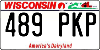 WI license plate 489PKP