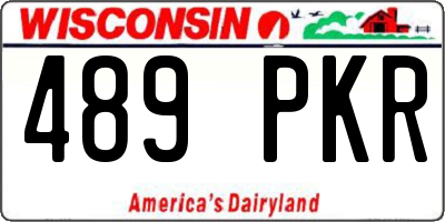 WI license plate 489PKR