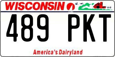 WI license plate 489PKT