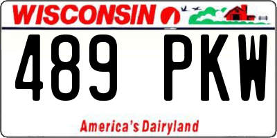WI license plate 489PKW