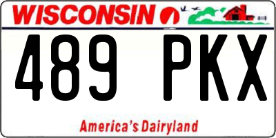 WI license plate 489PKX