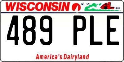 WI license plate 489PLE