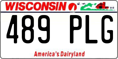 WI license plate 489PLG