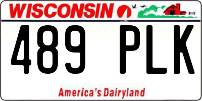 WI license plate 489PLK