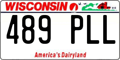WI license plate 489PLL