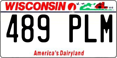 WI license plate 489PLM