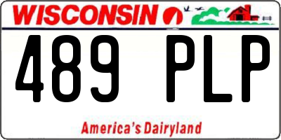 WI license plate 489PLP