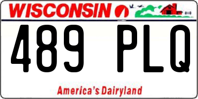 WI license plate 489PLQ