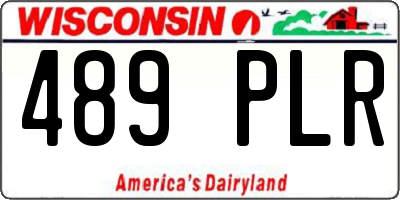 WI license plate 489PLR