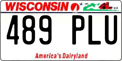 WI license plate 489PLU