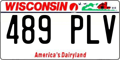 WI license plate 489PLV