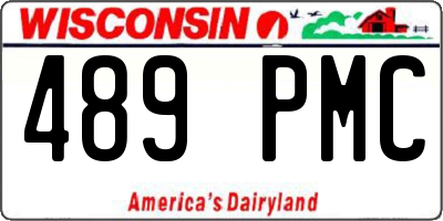 WI license plate 489PMC