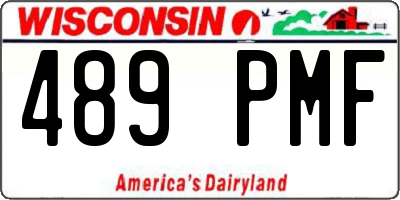 WI license plate 489PMF