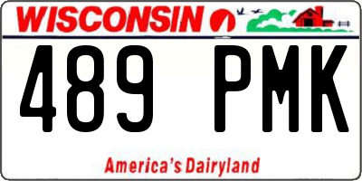 WI license plate 489PMK