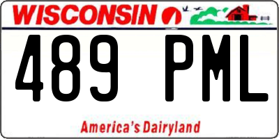 WI license plate 489PML