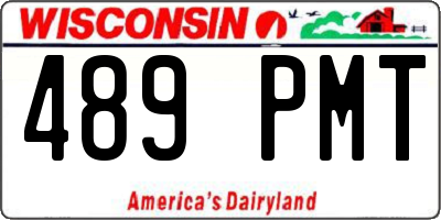WI license plate 489PMT