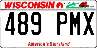 WI license plate 489PMX