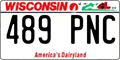 WI license plate 489PNC