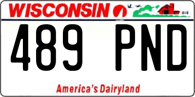 WI license plate 489PND