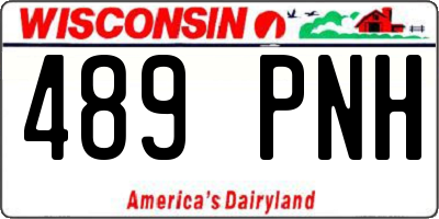 WI license plate 489PNH