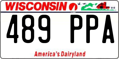 WI license plate 489PPA