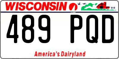 WI license plate 489PQD