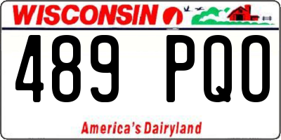 WI license plate 489PQO