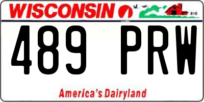 WI license plate 489PRW