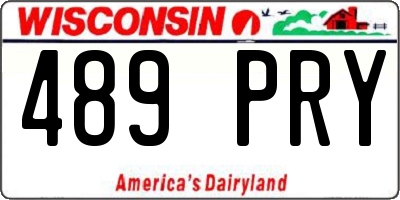 WI license plate 489PRY