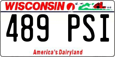 WI license plate 489PSI