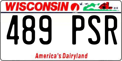 WI license plate 489PSR
