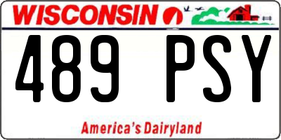 WI license plate 489PSY