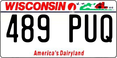 WI license plate 489PUQ