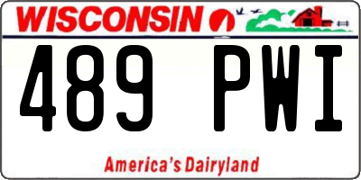 WI license plate 489PWI