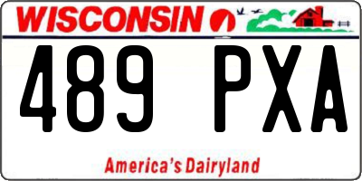 WI license plate 489PXA