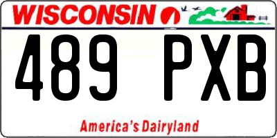 WI license plate 489PXB
