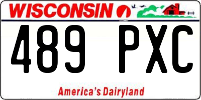 WI license plate 489PXC