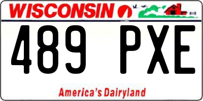 WI license plate 489PXE