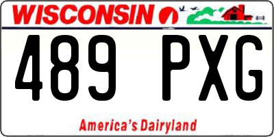WI license plate 489PXG