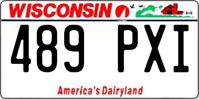 WI license plate 489PXI
