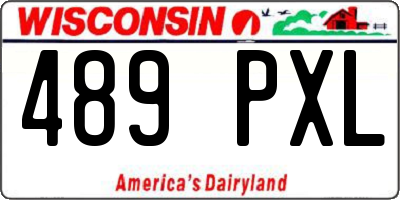 WI license plate 489PXL