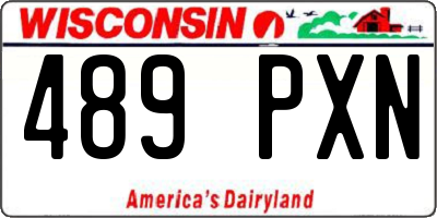 WI license plate 489PXN