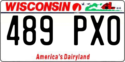 WI license plate 489PXO