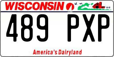 WI license plate 489PXP