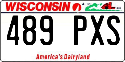WI license plate 489PXS