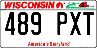 WI license plate 489PXT