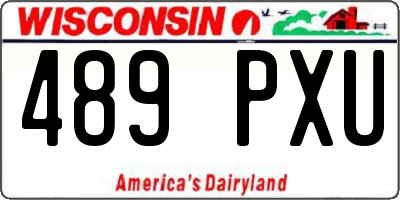 WI license plate 489PXU