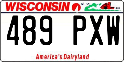 WI license plate 489PXW