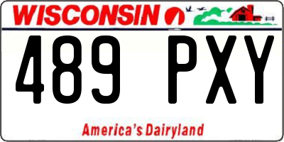 WI license plate 489PXY