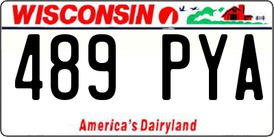 WI license plate 489PYA